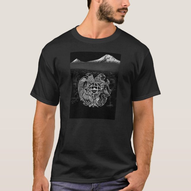 Camiseta T-shirt arménio de Ararat da brasão (Frente)