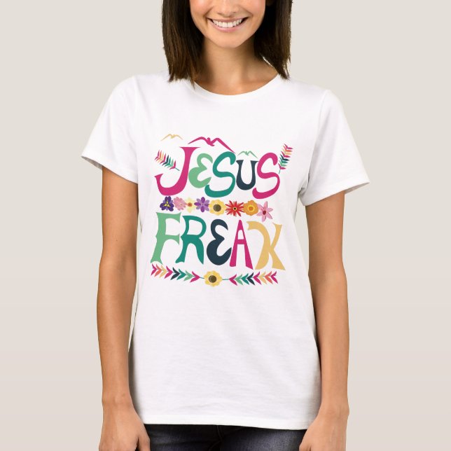 Camiseta T-shirt arrepiante de Jesus para mulheres (Frente)