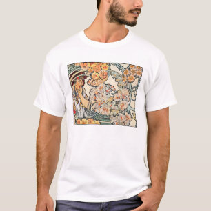 Camiseta T-shirt: Arte Nouveau -- Língua das flores