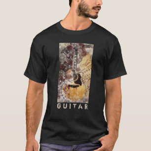 Camiseta T-shirt artístico da arte de Digitas da guitarra