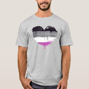 Camiseta T-Shirt Asexual do Orgulho Cardíaco