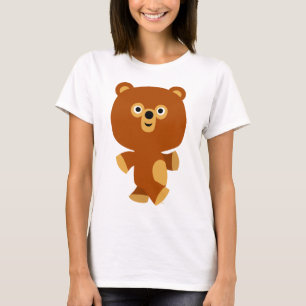 Camiseta T-shirt assertivo bonito das mulheres do urso dos