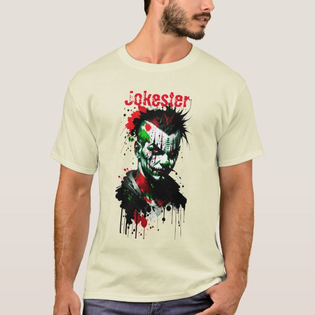 Camiseta T-Shirt Assustador de Tinta Espalhada (Frente)