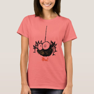 Camiseta T-shirt assustador do Dia das Bruxas da aranha