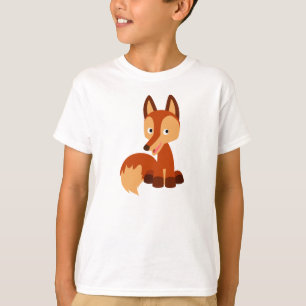 Camiseta T-shirt astuto bonito das crianças do Fox dos