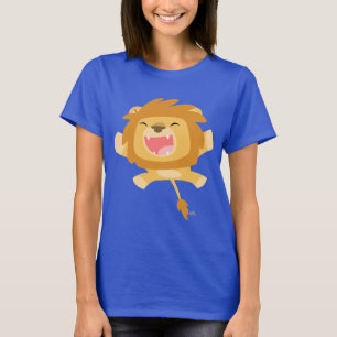Camiseta T-shirt atacando das mulheres do leão dos desenho