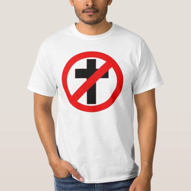 Camiseta T-shirt ateu da Anti-Religião (Frente)
