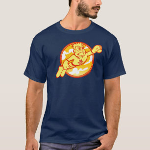 Camiseta T-shirt atômico do super-herói dos desenhos