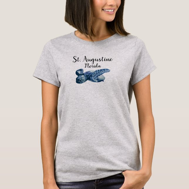 Camiseta T-shirt Augustine Sea Turtle, rua da Flórida (Frente)