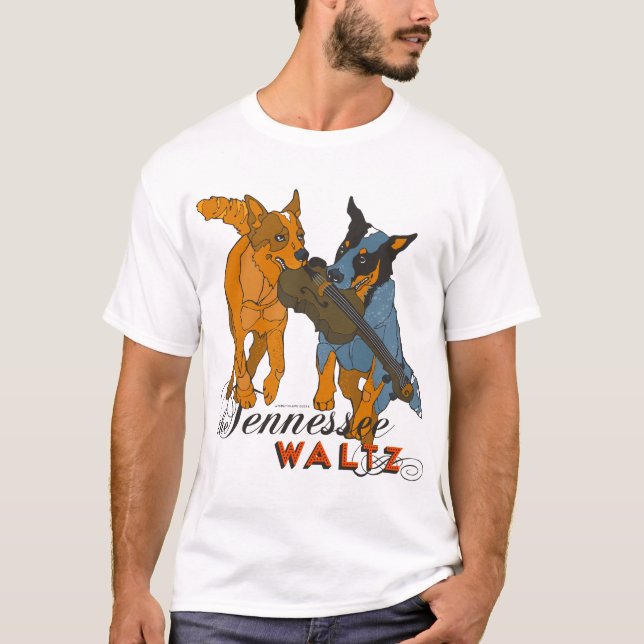 Camiseta T-shirt australiano da valsa de Tennessee dos cães (Frente)