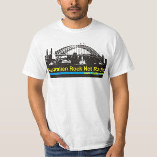 Camiseta T-shirt australiano do branco do rádio da rede da