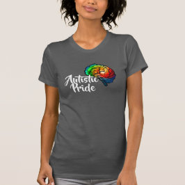 Camiseta T-shirt autístico do cérebro do arco-íris do