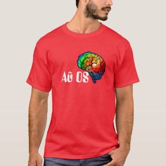 Camiseta T-shirt autístico do cérebro do arco-íris do
