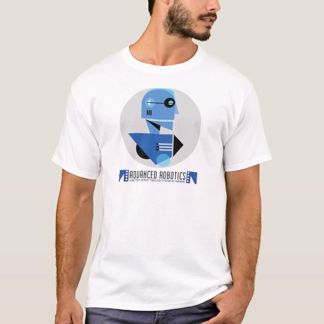 Camiseta T-shirt avançado da robótica (Frente)