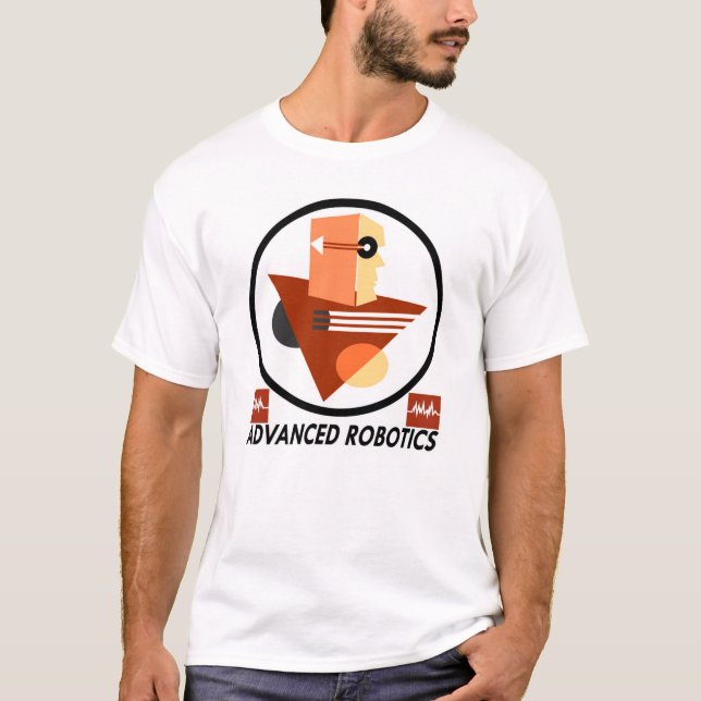 Camiseta T-shirt avançado da robótica (Frente)