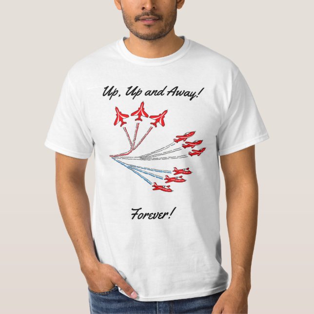 Camiseta T-shirt Aviões a Jato Vermelhos (Frente)