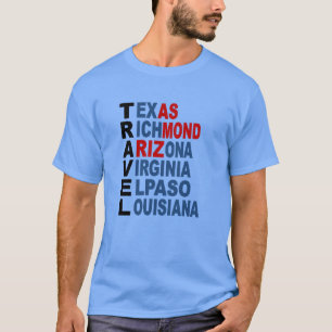 Camiseta T-shirt azul caroline VIAGEM EUA