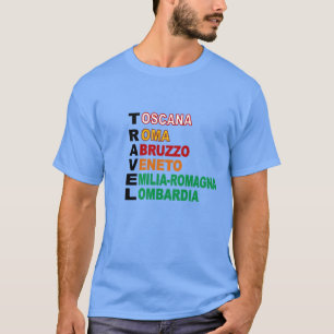 Camiseta T-shirt azul caroline VIAGEM ITÁLIA
