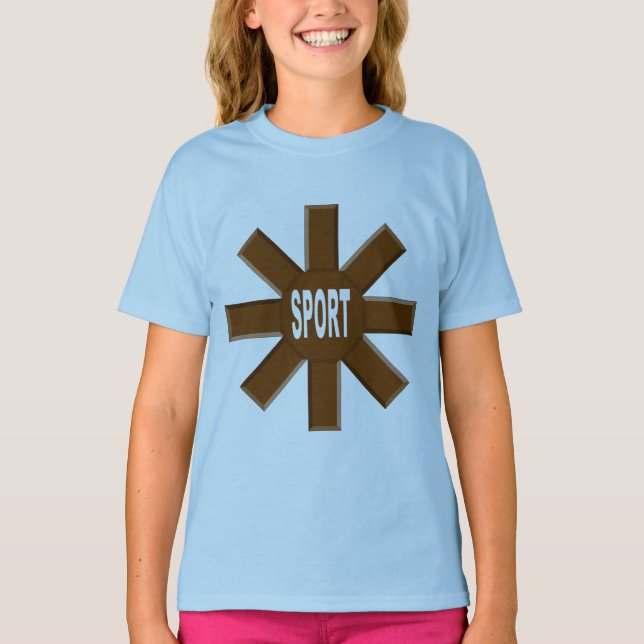 Camiseta T-shirt azul céu SOL CHOCOLATE (Frente)