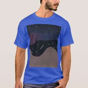 Camiseta T-shirt azul com cena noturna