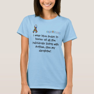 Camiseta T-shirt azul da consciência do autismo do mundo do