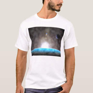 Camiseta T-shirt azul da felicidade