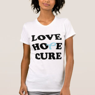 Camiseta T-shirt azul da fita do cancro da próstata da cur
