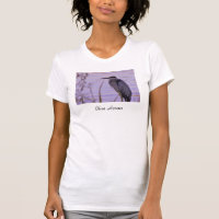 T-shirt azul da garça-real