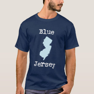 Camiseta T-shirt azul da obscuridade do jérsei