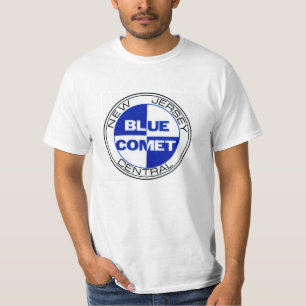 Camiseta T-shirt azul da pele de tambor do cometa de CNJ