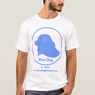 Camiseta T-shirt azul de Democrata do cão