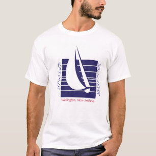 Camiseta T-shirt azul de Square_UpDown Wellington do barco