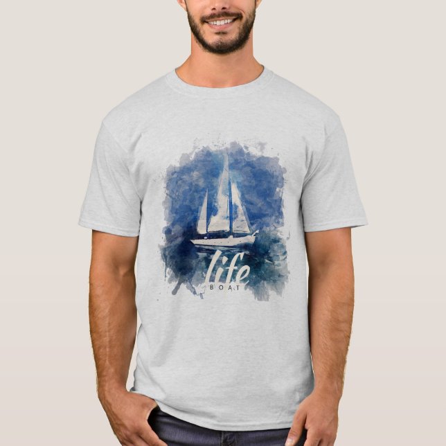 Camiseta T-Shirt Azul do Baleeiro (Frente)