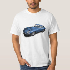Camiseta T-shirt azul do carro de esportes do vintage de