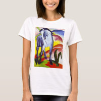 T-shirt azul do cavalo de Franz Marc