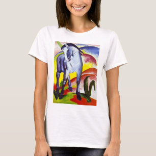 Camiseta T-shirt azul do cavalo de Franz Marc