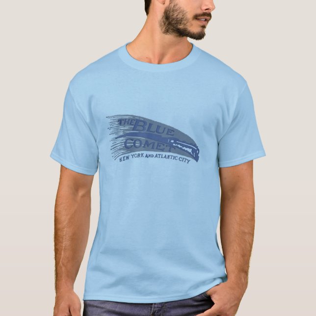 Camiseta T-shirt azul do cometa (Frente)
