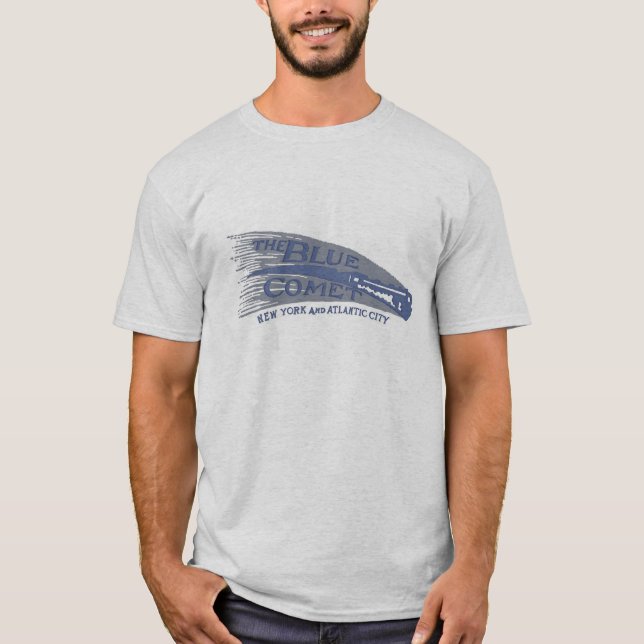 Camiseta T-shirt azul do cometa (Frente)