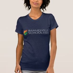 Camiseta T-shirt azul do Crewneck das senhoras