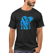 T-shirt azul do elefante