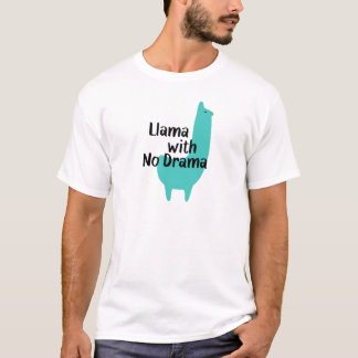 Camiseta T-shirt azul do lama