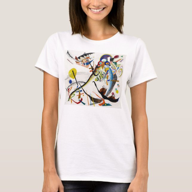 Camiseta T-shirt azul do segmento de Kandinsky (Frente)