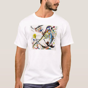 Camiseta T-shirt azul do segmento de Kandinsky