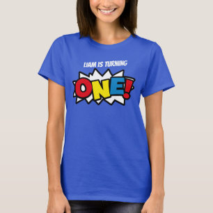 Camiseta T-shirt azul do super-herói, equipamento do