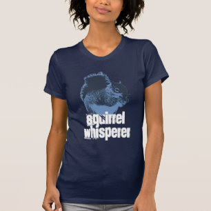 Camiseta T-shirt azul do Whisperer do esquilo