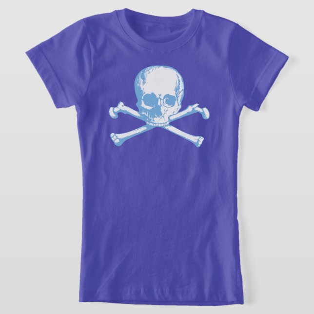 Camiseta T-Shirt Azul E Crossbones (Postura )