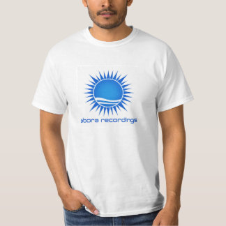 Camiseta T-shirt Azul-em-Branco das gravações de Abora