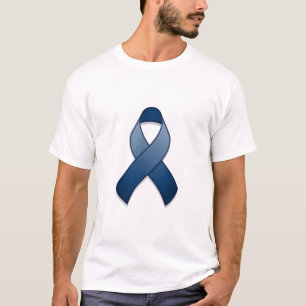Camiseta T-shirt azul escuro da fita da consciência