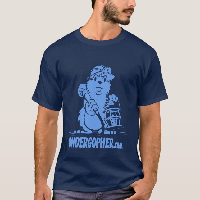 Camiseta T-shirt azul escuro de Undergopher (Frente)