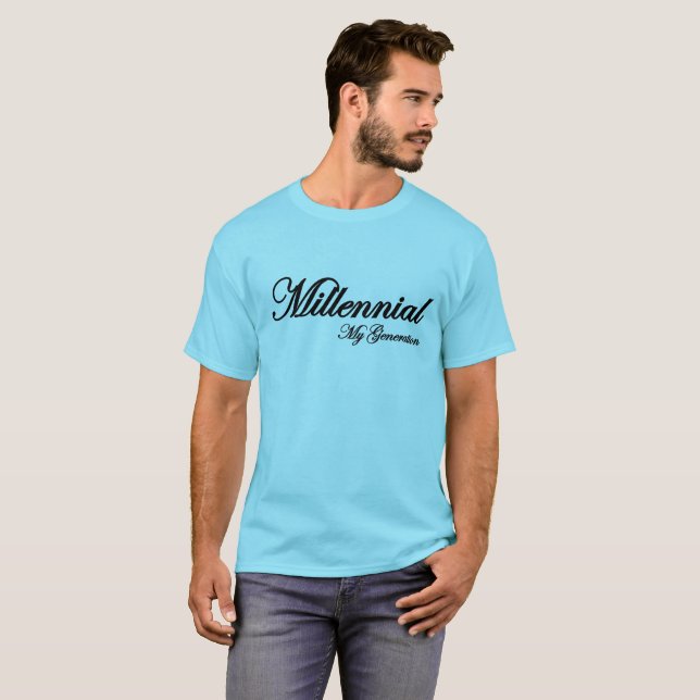 Camiseta T-shirt azul milenar (Frente Completa)